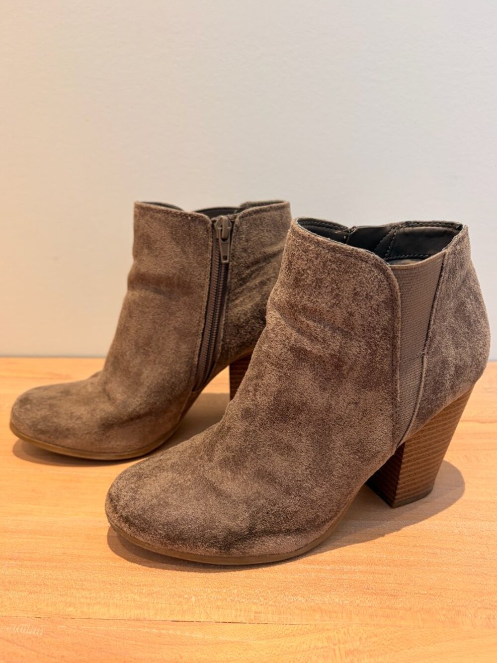 Fergalicious Brown Ankle Boot with Heel - Size 6